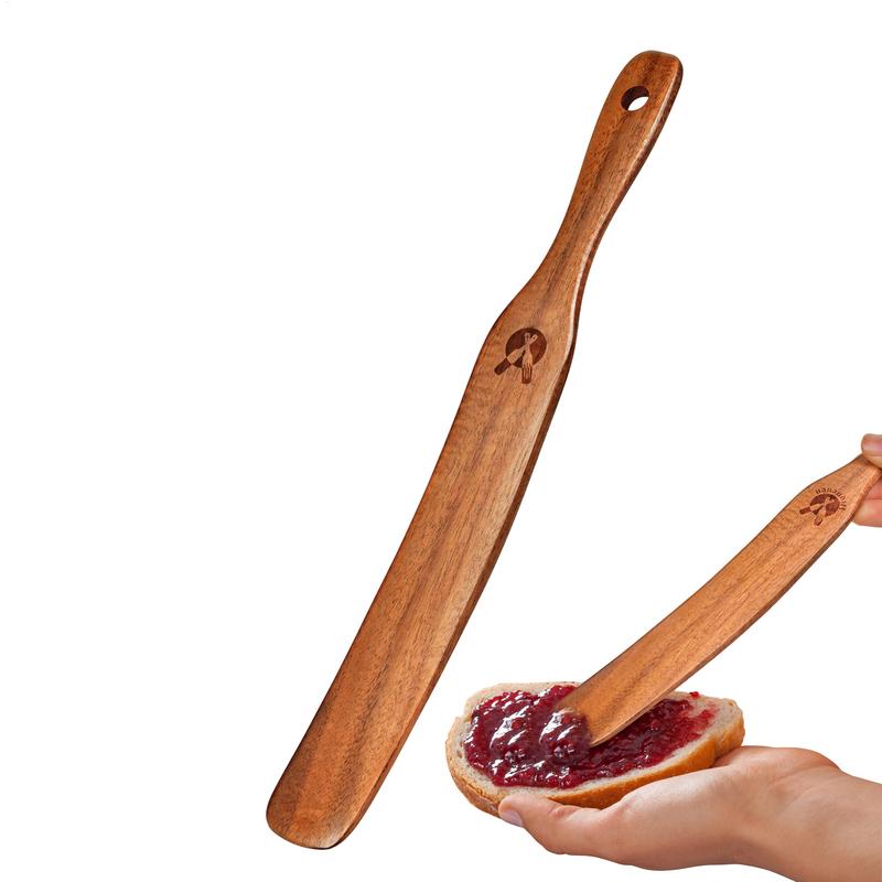 Okonomiyaki Spatula - Ahşap Karıştırma Çubuğu Dar Kavanoz Kazıyıcı