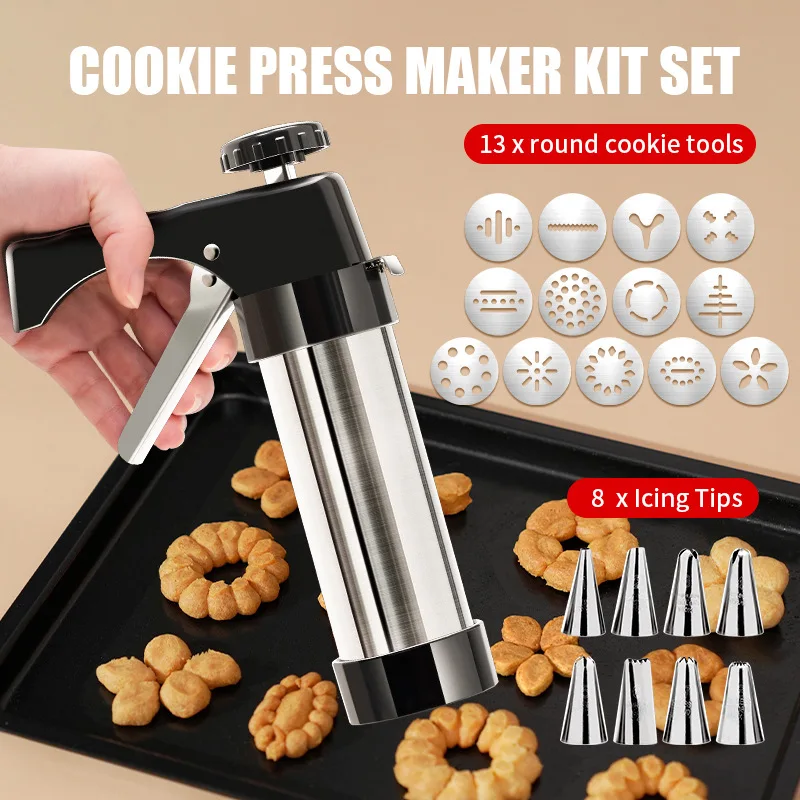 Churros Maker Gun - 13 adet/takım DIY Manuel kurabiye kalıbı