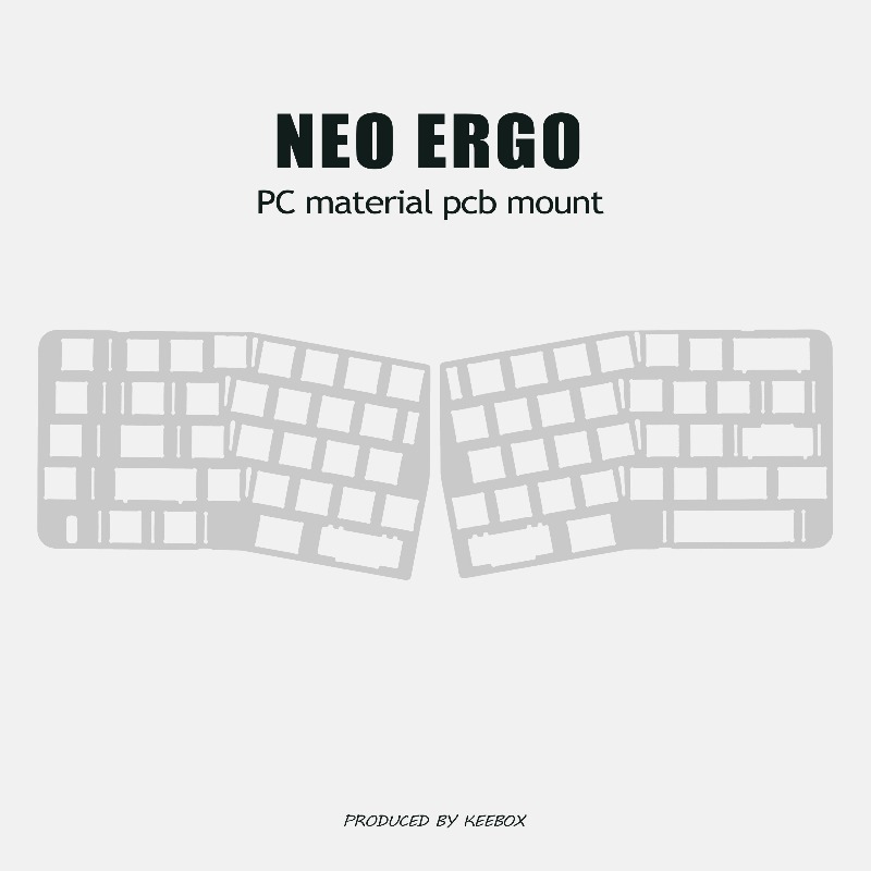 Crepe Pan Carbon - Neo Ergo Klavye Konumlandırma Plakası Özelleştirilmiş