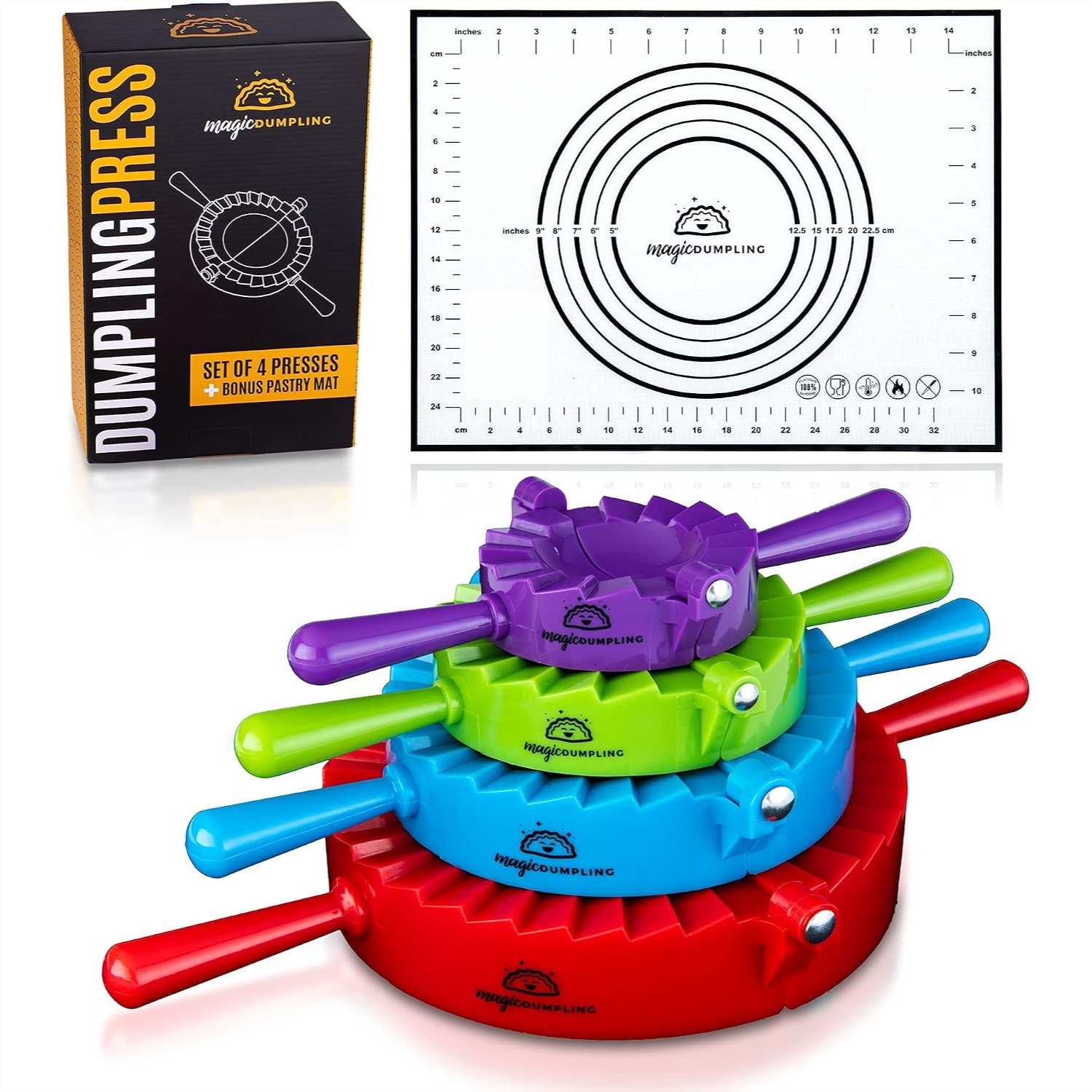 Momo Mold Press - Mantı Yapma Seti, 4'lü Set -