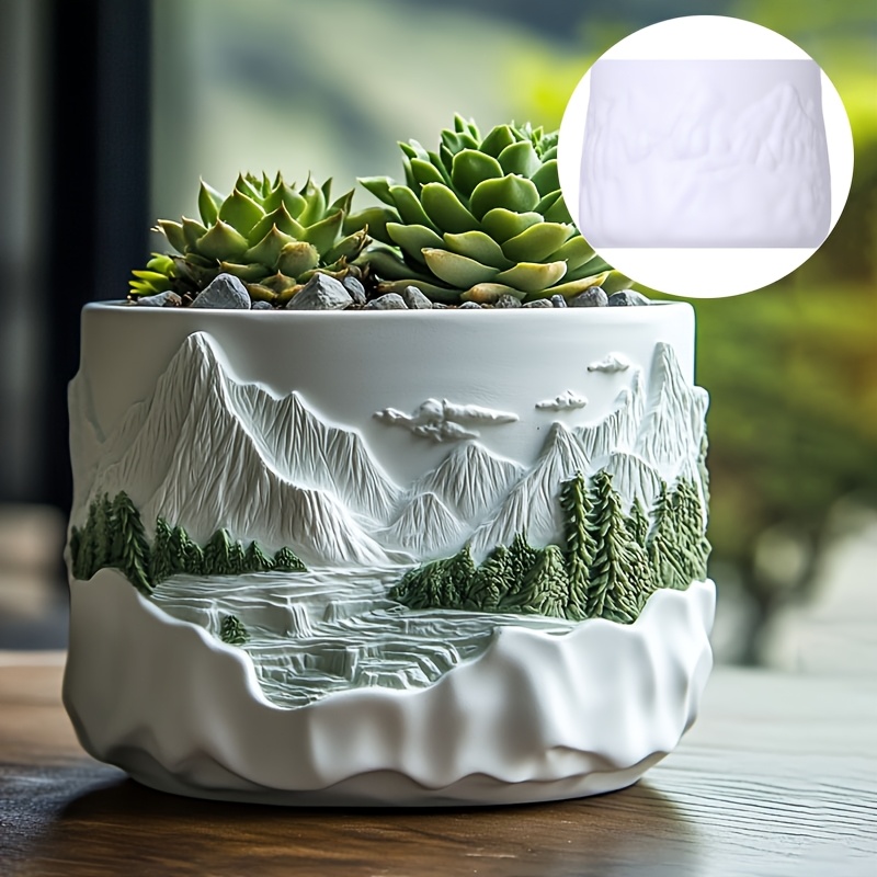 Potsticker Mold - Dağ kabartma etli bitki saksı reçine