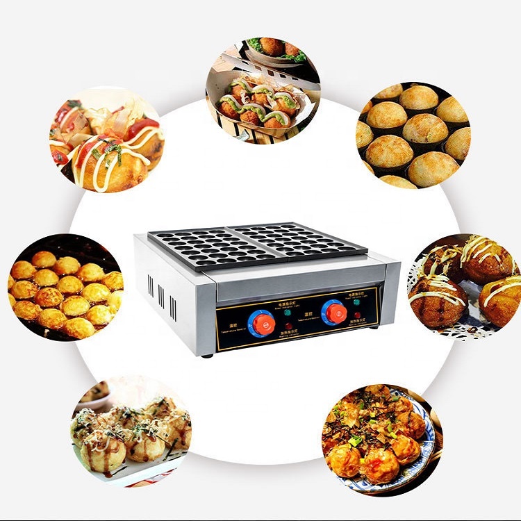 Takoyaki Grill Plate - Elektrikli balık köftesi ızgarası, iki plakalı