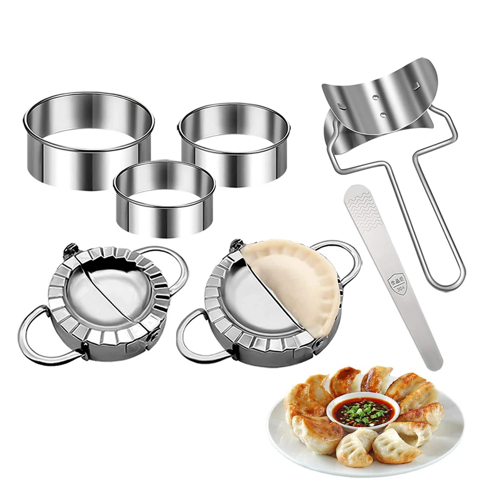 Dumpling Press Set - Paslanmaz Çelik Hamur Kalıp Hamur Makinesi