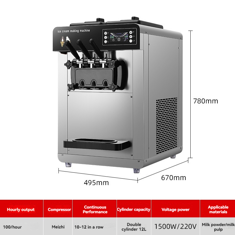 Waffle Cone Maker - Tam Otomatik Sundae Külahı Yumuşak Dondurma
