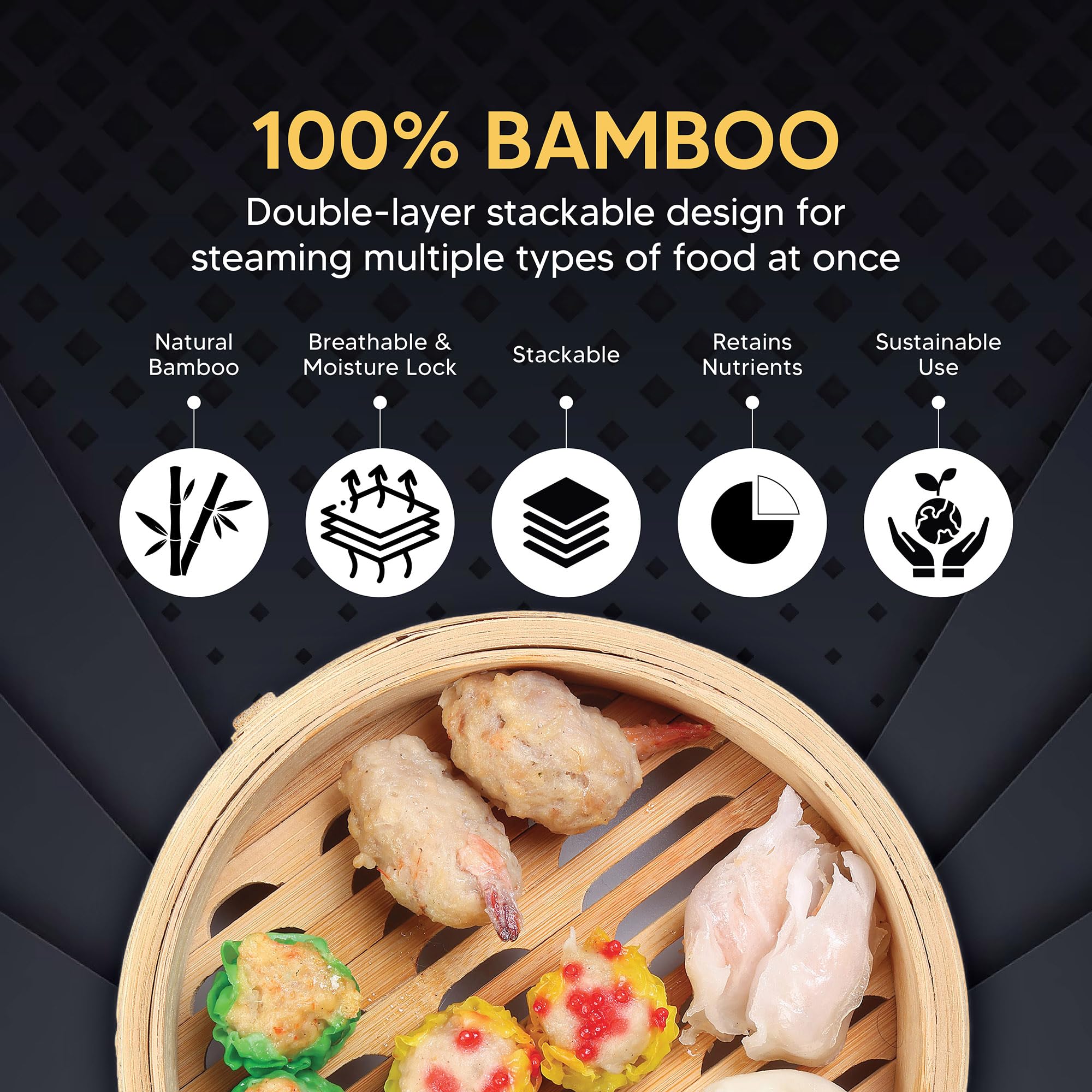 Kapaklı 10 İnç Bambu Buharlı P - Bao Steamer Bamboo incelemesi ve fiyatı