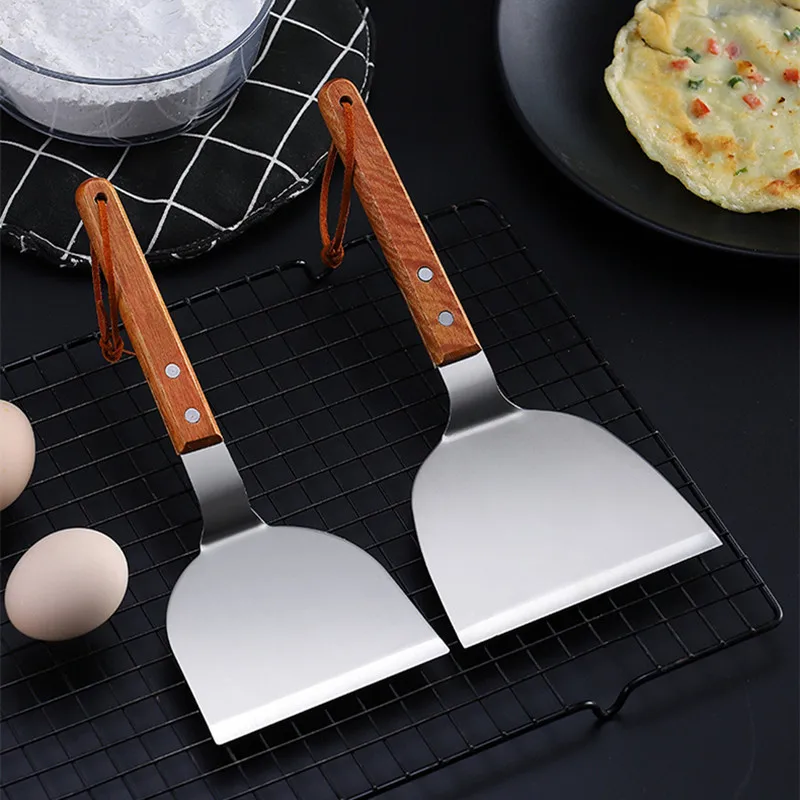 Paslanmaz çelik ahşap saplı Te - Okonomiyaki Spatula incelemesi ve fiyatı