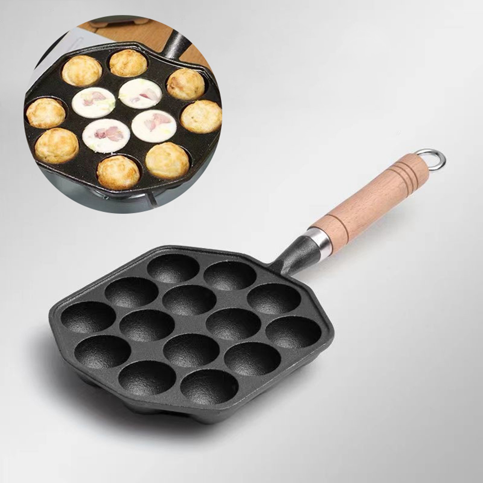 14 delik Takoyaki Pan yapışmaz - Egg Waffle Pan incelemesi ve fiyatı