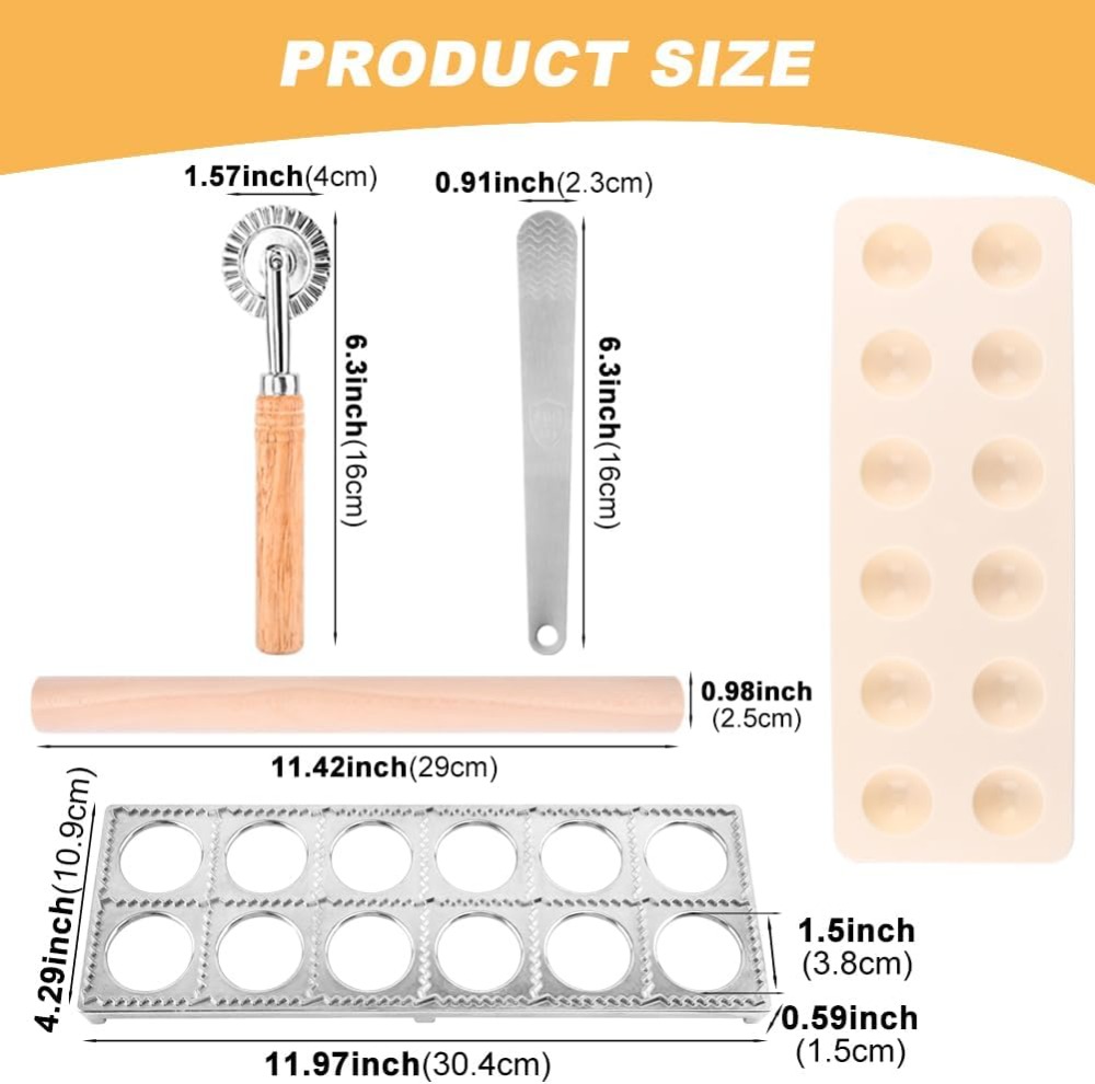 12 Delikli Ravioli Kalıp Seti, - Dumpling Press Set incelemesi ve fiyatı